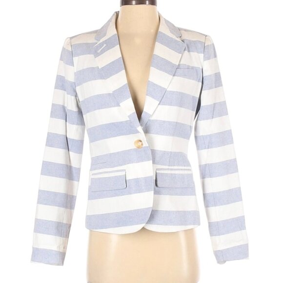 Merona Blue and White Striped Blazer - Picture 16 of 16